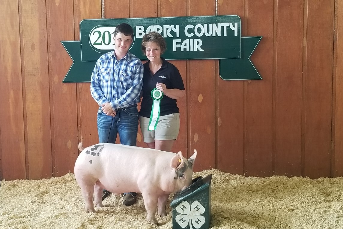 2019 Barry County Fair, Reserve Champion Light Weight Barrow, Sired by Keg Stand