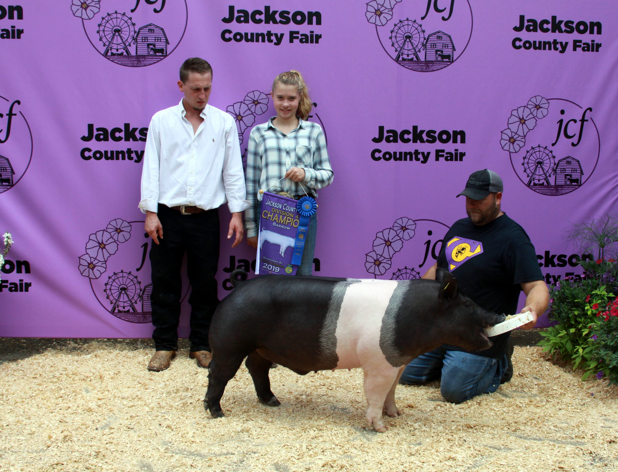 Jackson County Fair, Division 4 Champion Barrow, Sired by Keg Stand